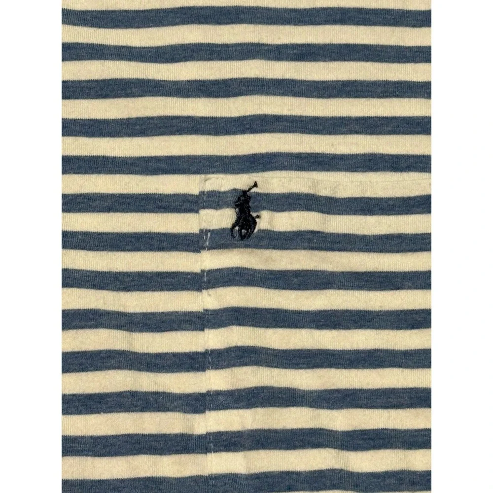 Men's Polo Ralph Lauren Golf Pima‎ Polo Shirt Sz XL Striped Blue Stretch Lisle
